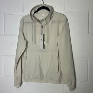 Lululemon Pack Light Pullover Bone White Half Zip Windbreaker hiking Womens 6
